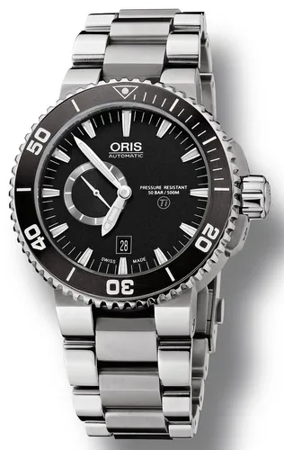 Oris 743.7664.71.54M Diving Aquis Titan Small Second, Date Kol Saati