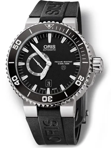 Oris 743.7664.71.54R Diving Aquis Titan Small Second, Date Kol Saati