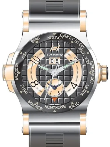 Hysek AB02B92A22-CA01 Abyss 44 Mm Dual Time Kol Saati