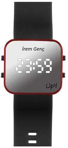 Up! Watch Kırmızı Siyah Unisex Yeni Yıl Saati